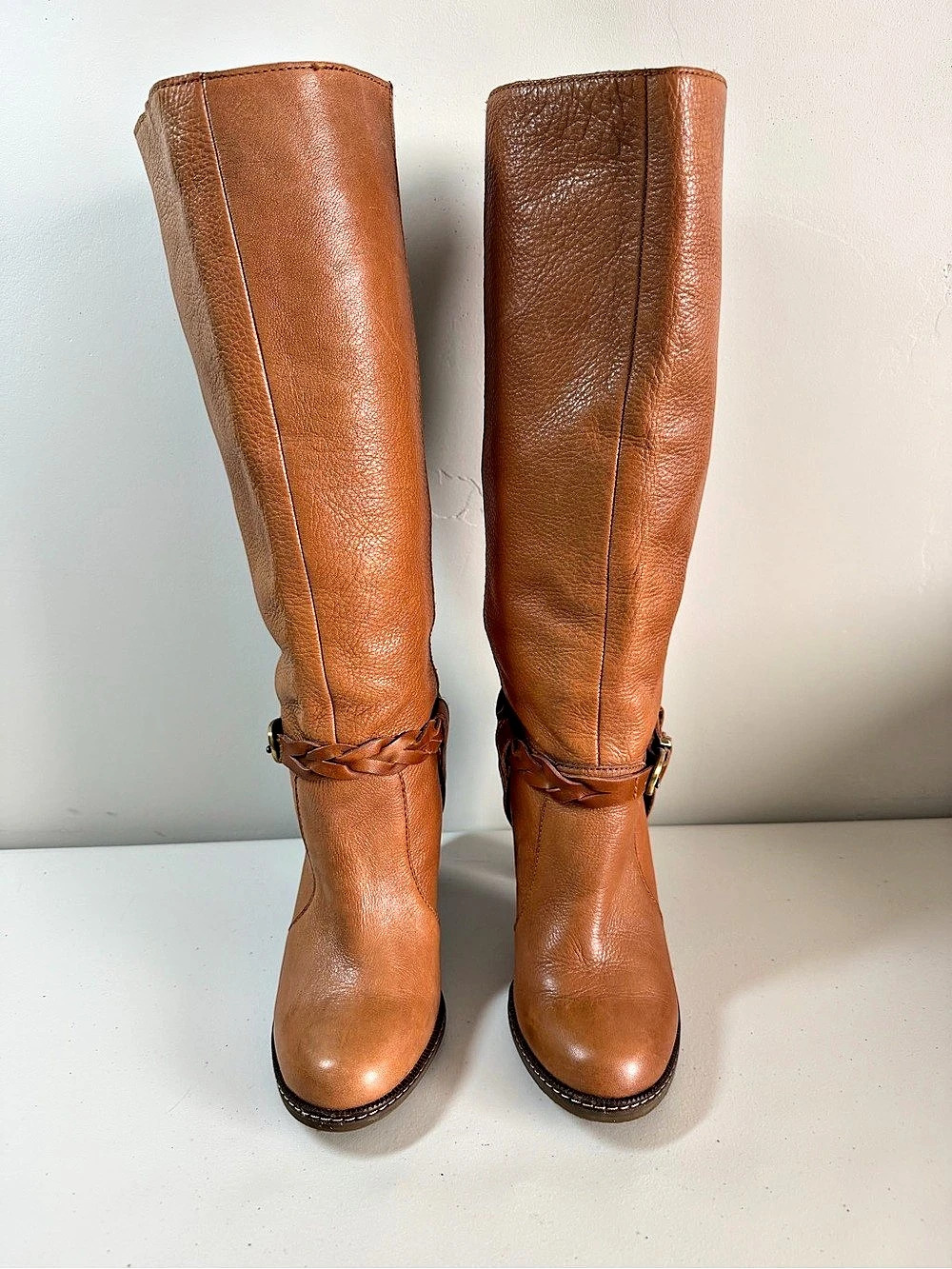 Banana Republic Brown Leather Tall Heeled Boots US 6.5